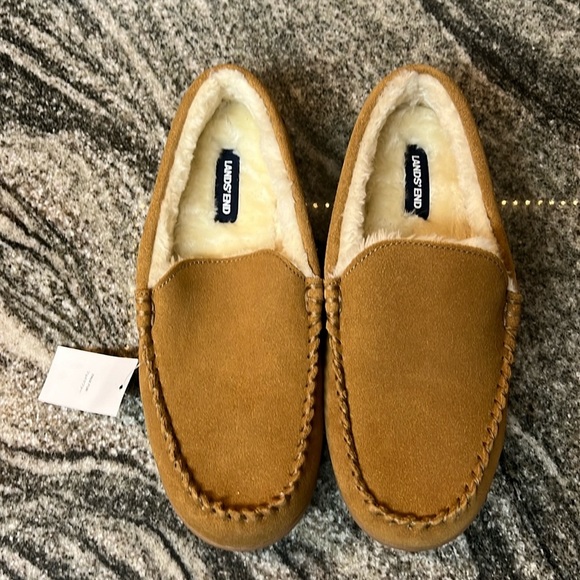 Lands' End Other - Men's Suede Leather Moccasin Slippers​
